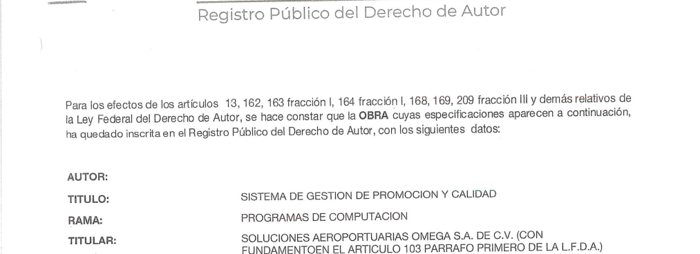 Registro de INDAUTOR