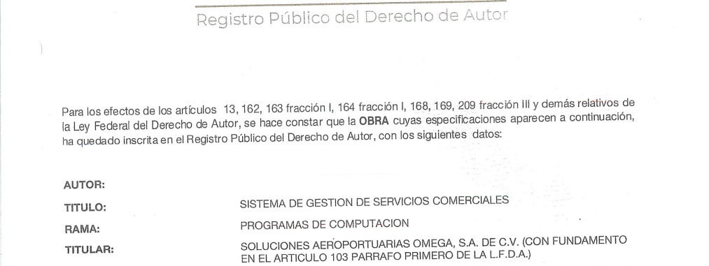 Registro de INDAUTOR